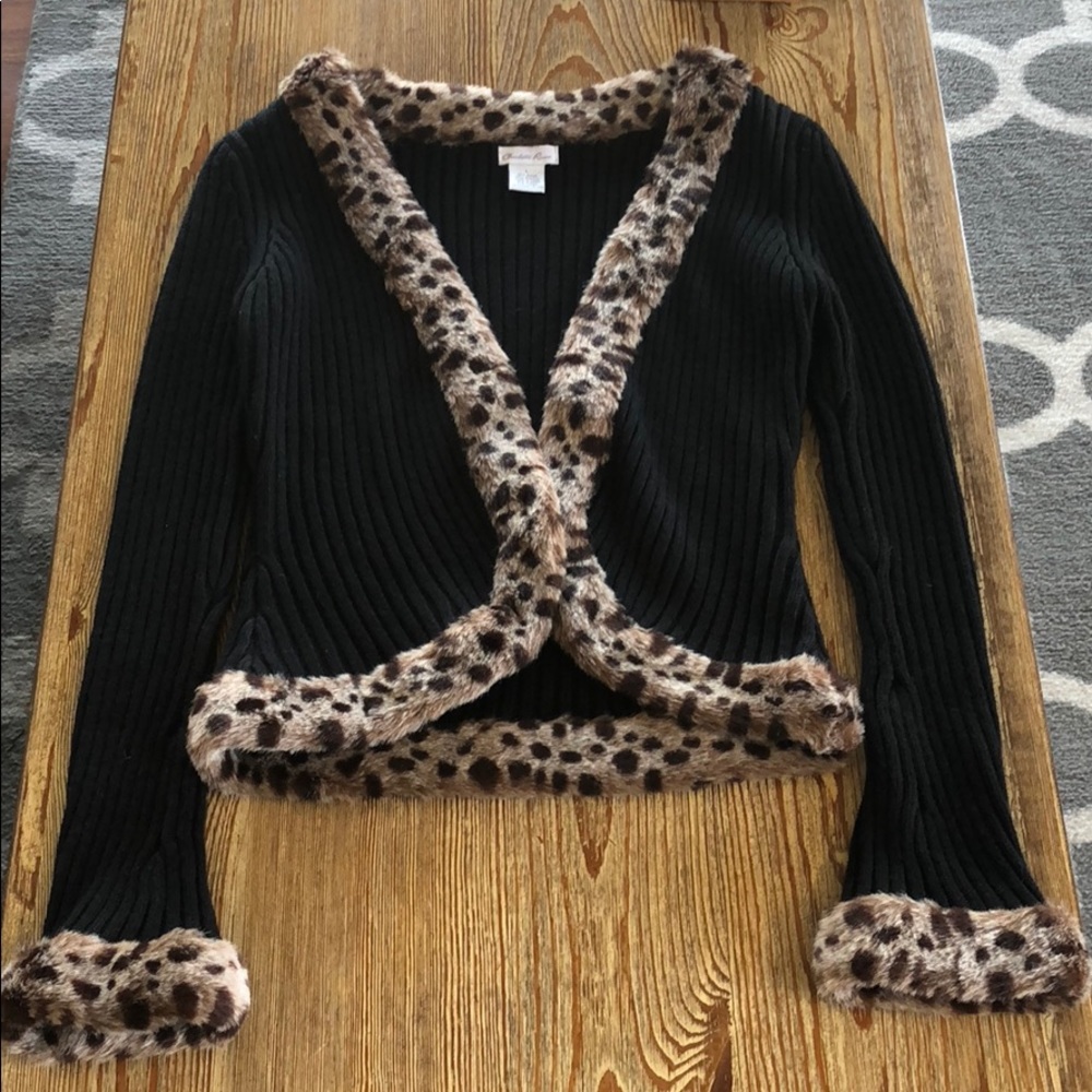 Charlotte Russe cheetah print sweater